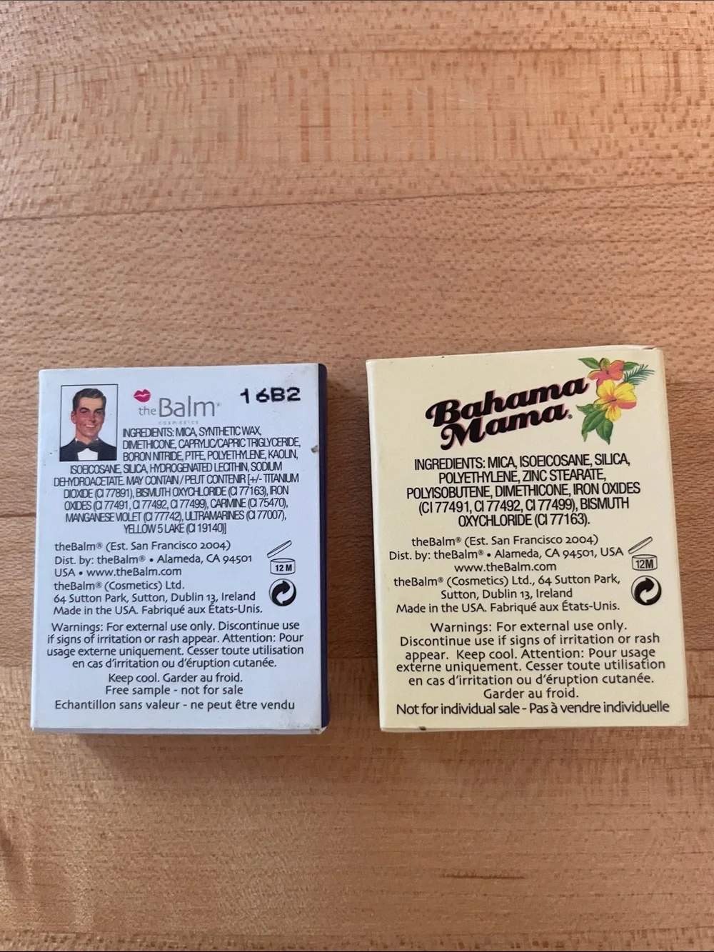 theBalm two boxed
